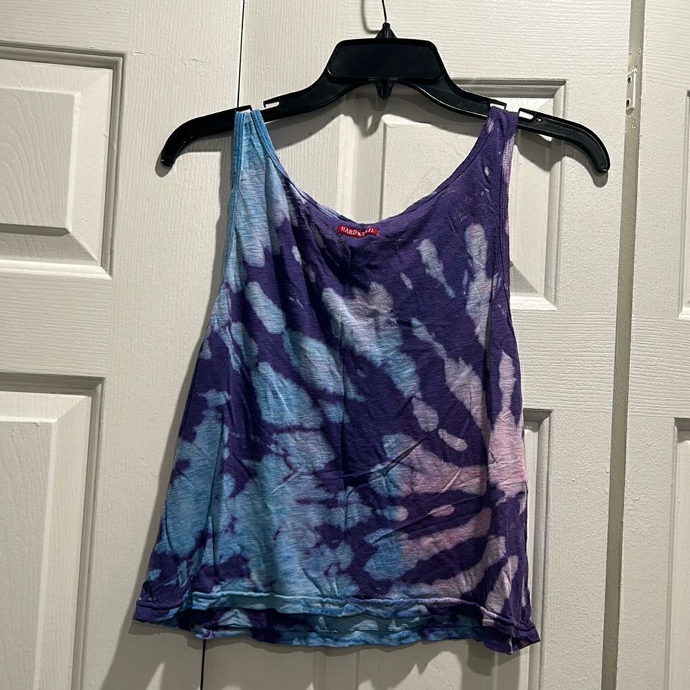 Hard Tail Pink, Purple & Blue Tie Dye Tank, Size Medium - Picture 3 of 6